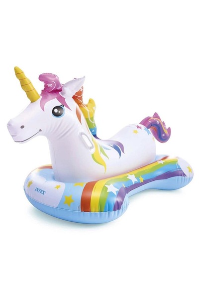 Intex Intex inflatable mattress, PVC material, beautiful unicorn pattern, 2 strong handles, 163 x 86 cm, ...