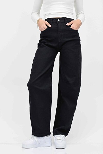 QUUL'Y NEW SEASON//HIGH WAIST//BAGGY JEANS//BACK BUCKLE DETAIL//WOMEN'S JEANS