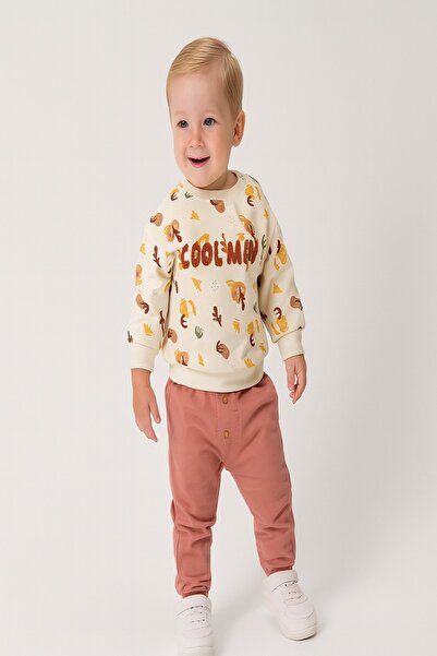 dinamik çocuk Baby Boy 2-Piece Seasonal Tracksuit Set Cool Man Süzene Embroidered Abstract Printed 6-9-12-18-24Months