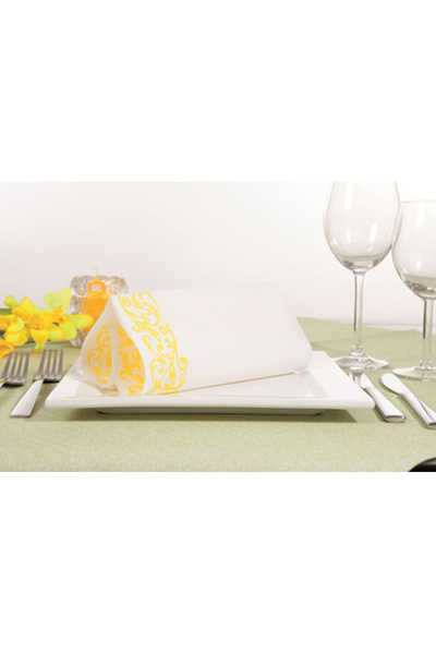 Mank Șervețele de masă festive Linclass - Rob (contur galben) / 40 x 40 cm / ...