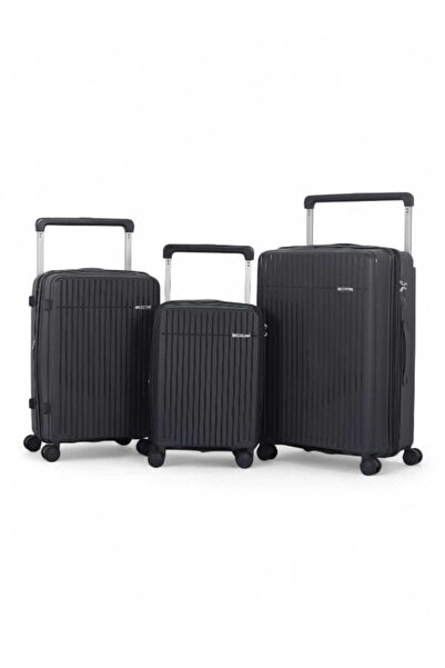 CAPATAN Luxury Complete Luggage Set - 3 Pieces, Shatterproof Polypropylene (Large Sizes & Superior Features)