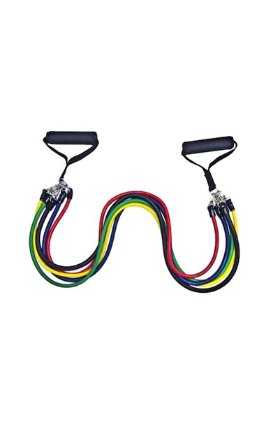 dalimag Sistem de antrenament fitness cu benzi elastice de rezistență, Power 100% latex, JT003-1