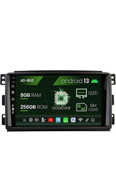 AutoDrop Navigatie Smart For Two (2007-2010), Android 13, Z-Octacore / 8GB RA...