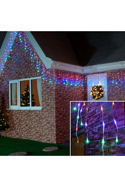 Flippy Instalatie de Craciun Flippy® Tip Franjuri, 12 m, 300 LED-uri, Interco...