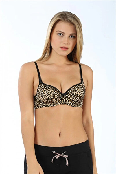 Beruflic حمالة صدر بدون دعامات مقاس B بني - ليوبارد