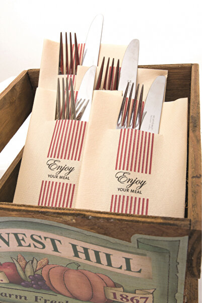 Mank Șervețele de buzunar Linclass pentru tacâmuri - Poftă bună la masă / 40 ...