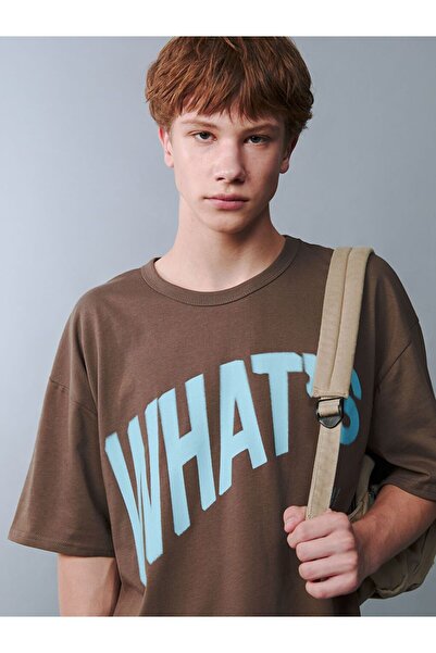 LC Waikiki LCW Teen Bicycle Neck Младежка тениска за мъже