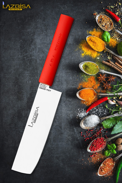 LAZBİSA Asia Serisi Mutfak Bıçak Nakiri Şef Bıçağı Et Ekmek Sebze Salata Şef ...