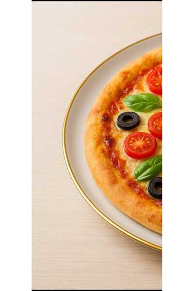 Luminarc Friends Time 32 cm 6-Piece Gilded Pizza Plate White