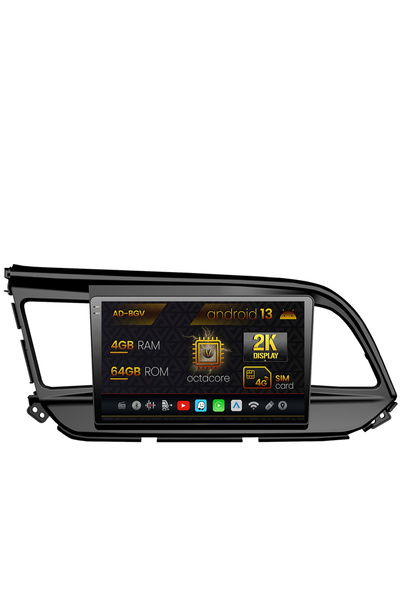 AutoDrop Navigatie Hyundai Elantra (2020-Prezent),Android 13,V-Octa/4GB RAM+6...