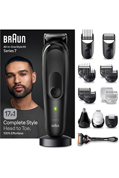 Braun MGK7490 Series 7 17-in-1 Grooming Kit with Pro Blade and 100-Minute Runtime from