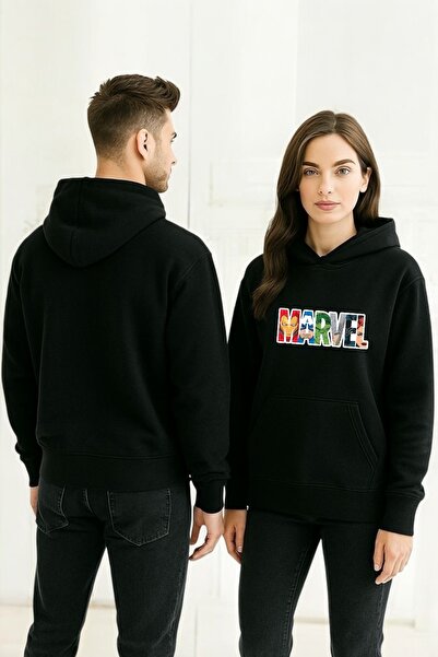 ArtYus Marvel personaj Colorat cu imprimeu cu glugă Swea tricou