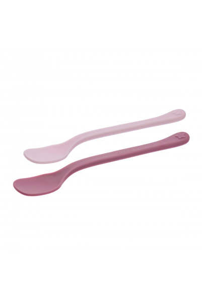 Akuku Set 2 lingurite pentru bebelusi First Pink,forma speciala,materiale sig...