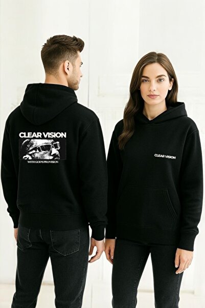 ArtYus Viziune clară Colorat cu imprimeu cu glugă Swea tricou