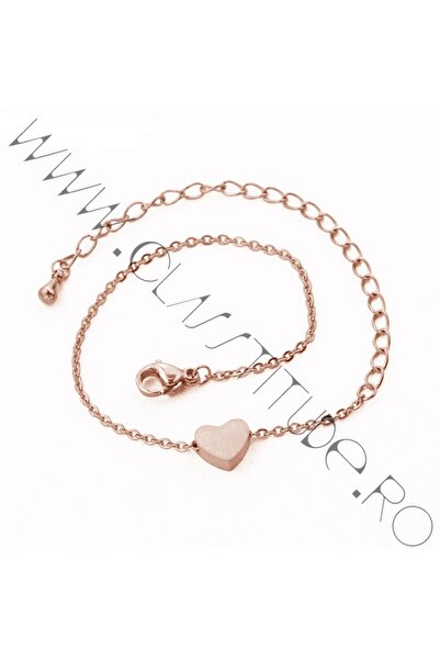 KESNUP Brățară placată cu 24K și pandantiv cu inimă și trandafir