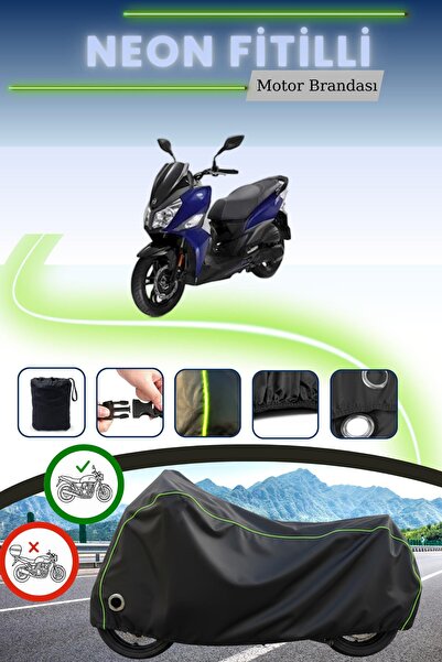 Genel Markalar Siyah Kilit Uyumlu Neon Fitilli SYM Jet 14 200i ABS Uyumlu Mot...