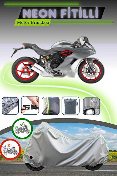 Cemku Fast قماش دراجة نارية رمادي اللون متوافق مع نيون فيتيل دوكاتي سوبر سبورت