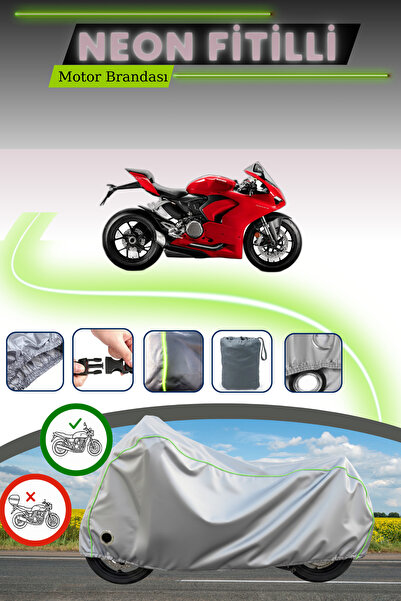 Cemku Fast غطاء محرك متوافق مع دراجة دوكاتي بانيجالي V2 باللون الرمادي النيون...