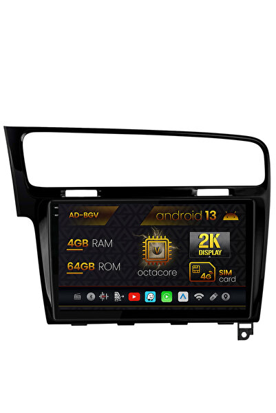 AutoDrop Navigatie Volkswagen GOLF 7,Android 13,V-Octa/4GB RAM+64GB ROM,10.36"