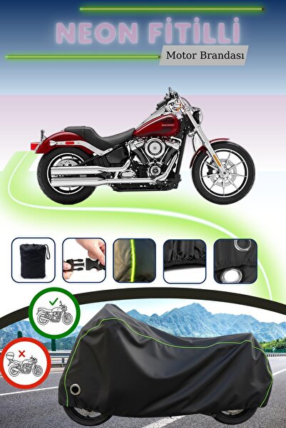 Cemku Fast قماش محرك متوافق مع نيون فيتيل من هارلي ديفيدسون سوفتيل لو رايدر باللون الأسود