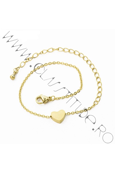 KESNUP Brățară placată cu aur de 24K și pandantiv cu inimă