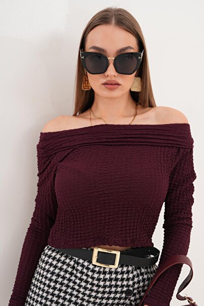 ŞİMAL Γυναικεία μπλούζα με γιακά Madonna 255269 -