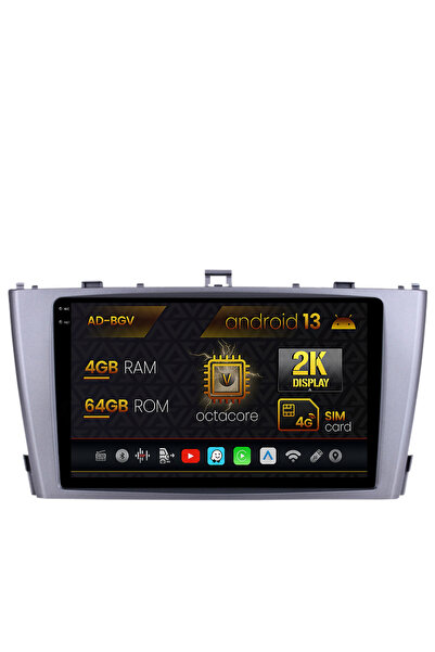 AutoDrop Navigatie Toyota Avensis (2008-2015),Android 13,V-Octa/4GB RAM+64GB ...