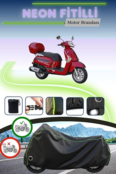 Cemku Fast غطاء محرك متوافق مع نيون فيتيل كيمكو لايك 200i باللون الأسود