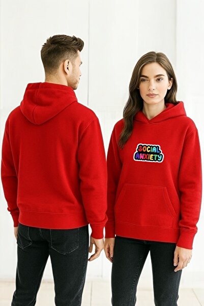 ArtYus Anxietatea socială Colorat cu imprimeu cu glugă Swea tricou