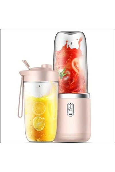 esdekor Pembe ok Fonksiyonlu Kablosuz Taşınabilir Meyve Sıkacağı