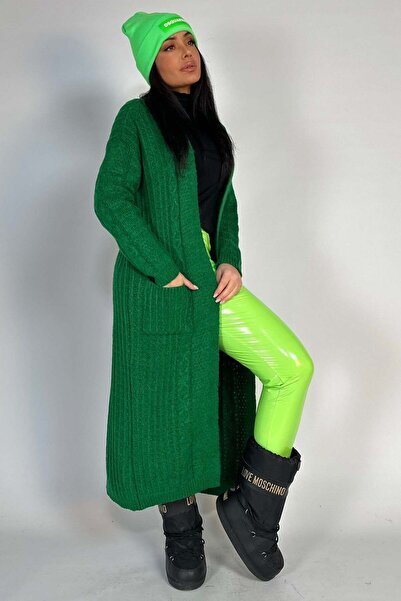 WildFashion Long cardigan, OVERSIZE made of slightly elastic crocheted materi...