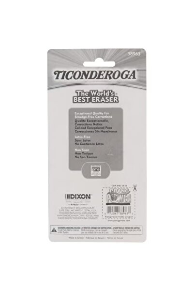 TICONDEROGA Rubber Eraser Pencil Shaped Assorted Color