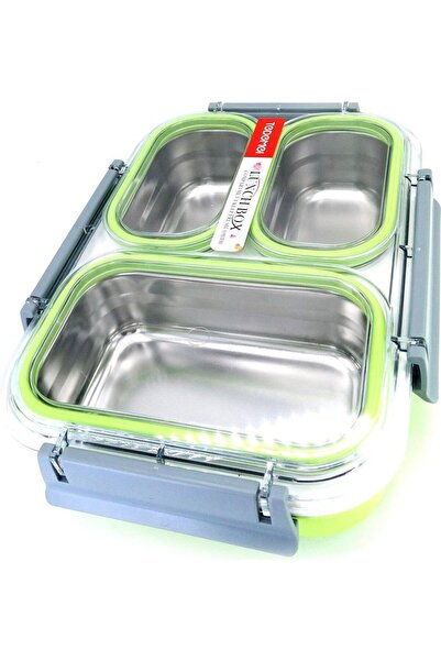 Limmy Stainless Steel Storage Container with Compartments Leakproof Lunch Box 1200 ml - Green