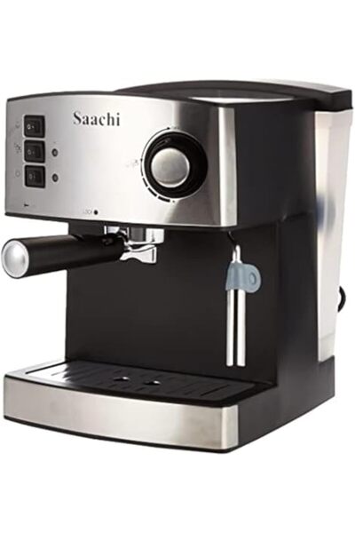 SAACHİ ماكينة صنع القهوة NL-COF-7055 – ماكينة إسبريسو بضغط 15 بار مع جهاز رغوة الحليب وصينية للحفاظ على دفء الحليب