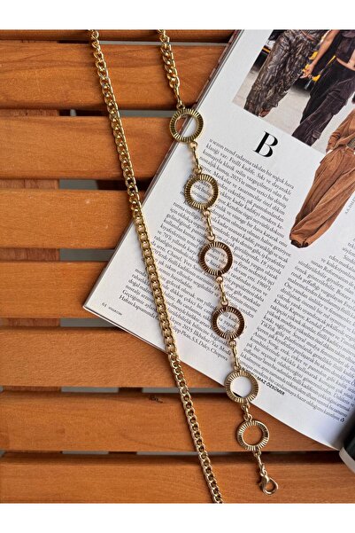 ila bags Curea de aur cu lanț ușor