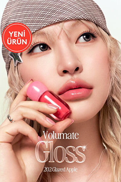 CLIO Pigmentli, Parlak Bitişli Dolgunlaştırıcı Lip Gloss Volumate Gloss 202 Glazed Apple