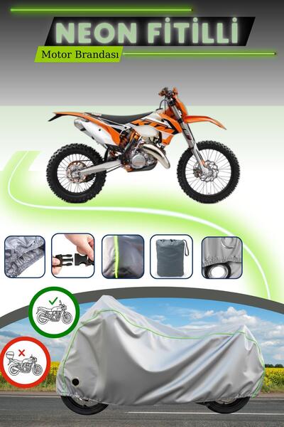 Cemku Fast قماش دراجة نارية متوافق مع KTM 125 EXC متوافق مع Gray Lock Neon Cord