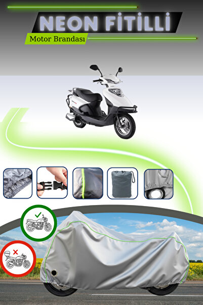 Cemku Fast غطاء محرك متوافق مع كوبا جيلي قماش مجدّل باللون الرمادي النيون 125