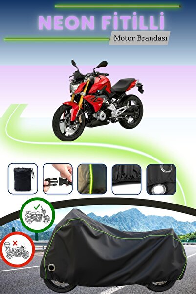 Cemku Fast غطاء محرك متوافق مع BMW G 310 R مصنوع من نيون فيتيل متوافق مع بلاك...