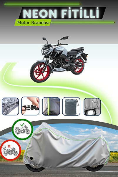 Genel Markalar Gri Kilit Uyumlu Neon Fitilli TVS Raider 125 Uyumlu Motosiklet...