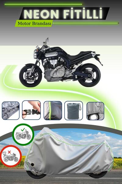 Cemku Fast قماش دراجة نارية متوافق مع Yamaha MT-01 متوافق مع Gray Lock Neon Cord
