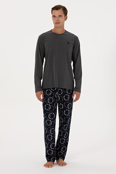 U.S. Polo Assn. Erkek Antrasit Melanj Pijama Takımı 50318609-VR081