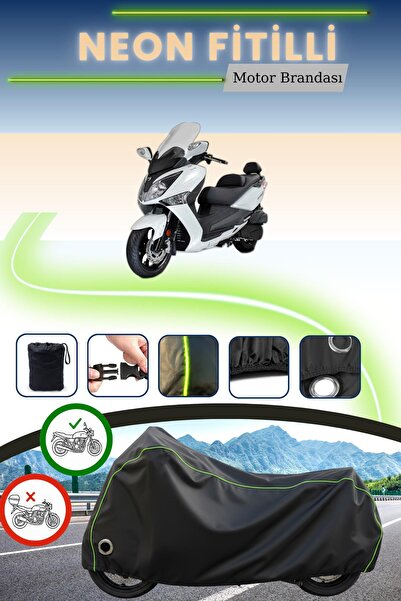 Cemku Fast غطاء محرك متوافق مع نيون فيتيل سيم جويماكس 250i باللون الأسود