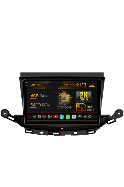AutoDrop Navigatie Opel Astra K,Android 13,V-Octa/4GB RAM+64GB ROM,9.5"