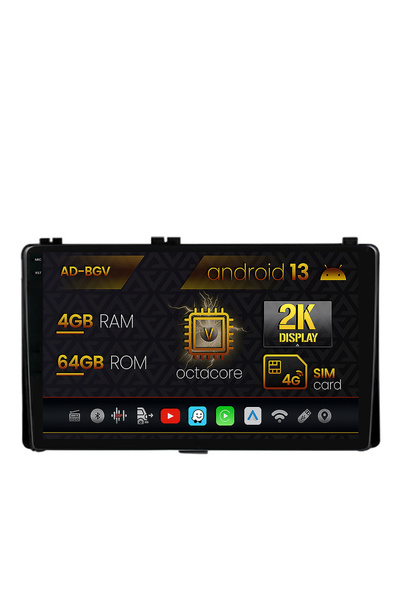 AutoDrop Navigatie Toyota Auris/ Corolla (2016-2018),Android 13,V-Octa/4GB RA...