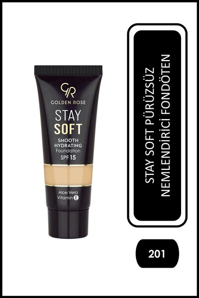 Golden Rose Stay Soft Smooth Hydrating Foundation No: 201 - Nemlendirici Fond...