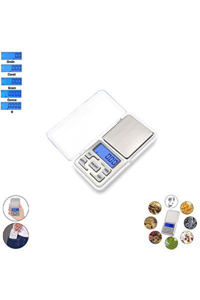 Lenox Küçük Dijital Hassas Cep Ölçeği Mücevher vb. Terazisi LCD Kuyumcu Tartısı Sayma Modlu (MAX: 300 GR)