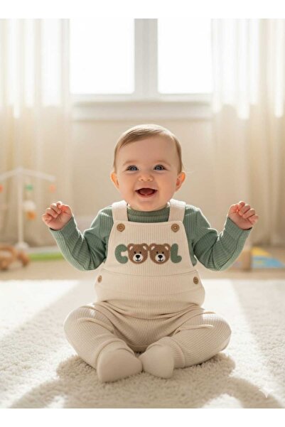 Gözde Bebe مجموعة ملابس لورا بيبي للأولاد الرضع من قماش الوافل