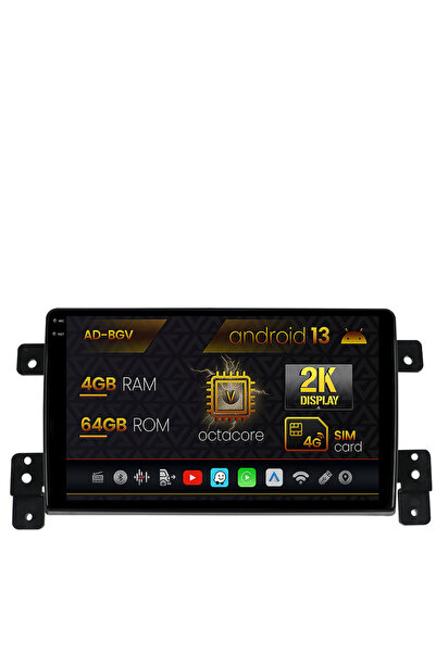 AutoDrop Navigation Suzuki Grand Vitara (2005-2015), Android 13, V-Octa/4GB RAM+64GB ROM, 9.5"