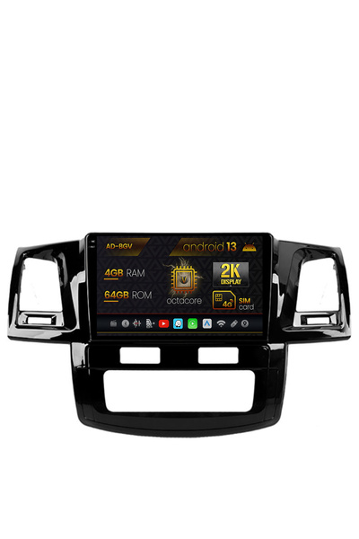 AutoDrop Navigation Toyota Hilux (2008-2014), Android 13, V-Octa/4GB RAM+64GB ROM, 9.5"
